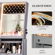 Stella 6s Standing Jewelry Armoire Full Length Mirror With Built-in Lights - Espresso (Copy) Luxfurni